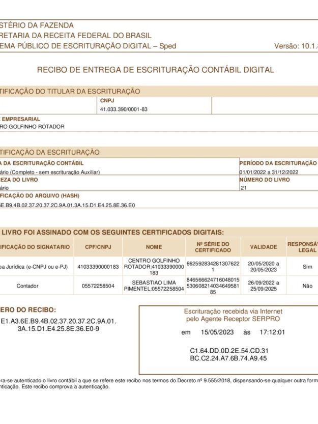 thumbnail of Recibo Sped Contábil 2022